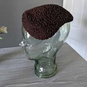 Vintage Beaded Brown Famous Barr Hat